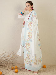 Printed Straight Kurta Trousers With Dupatta Set