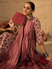 Yellow Embroidered Straight Kurta Trousers With Dupatta Set