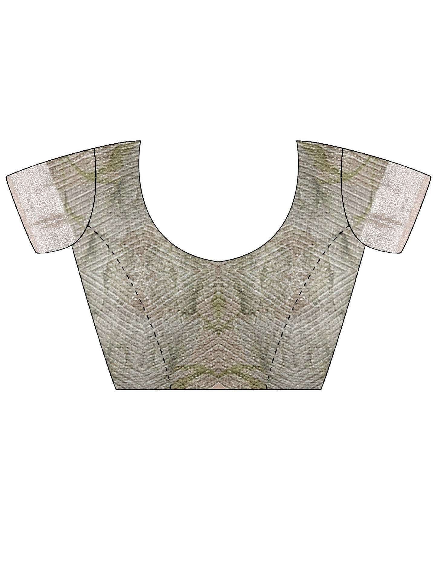 Women's Cotton Silk Beige Digital Print Designer Saree With Blouse Piece