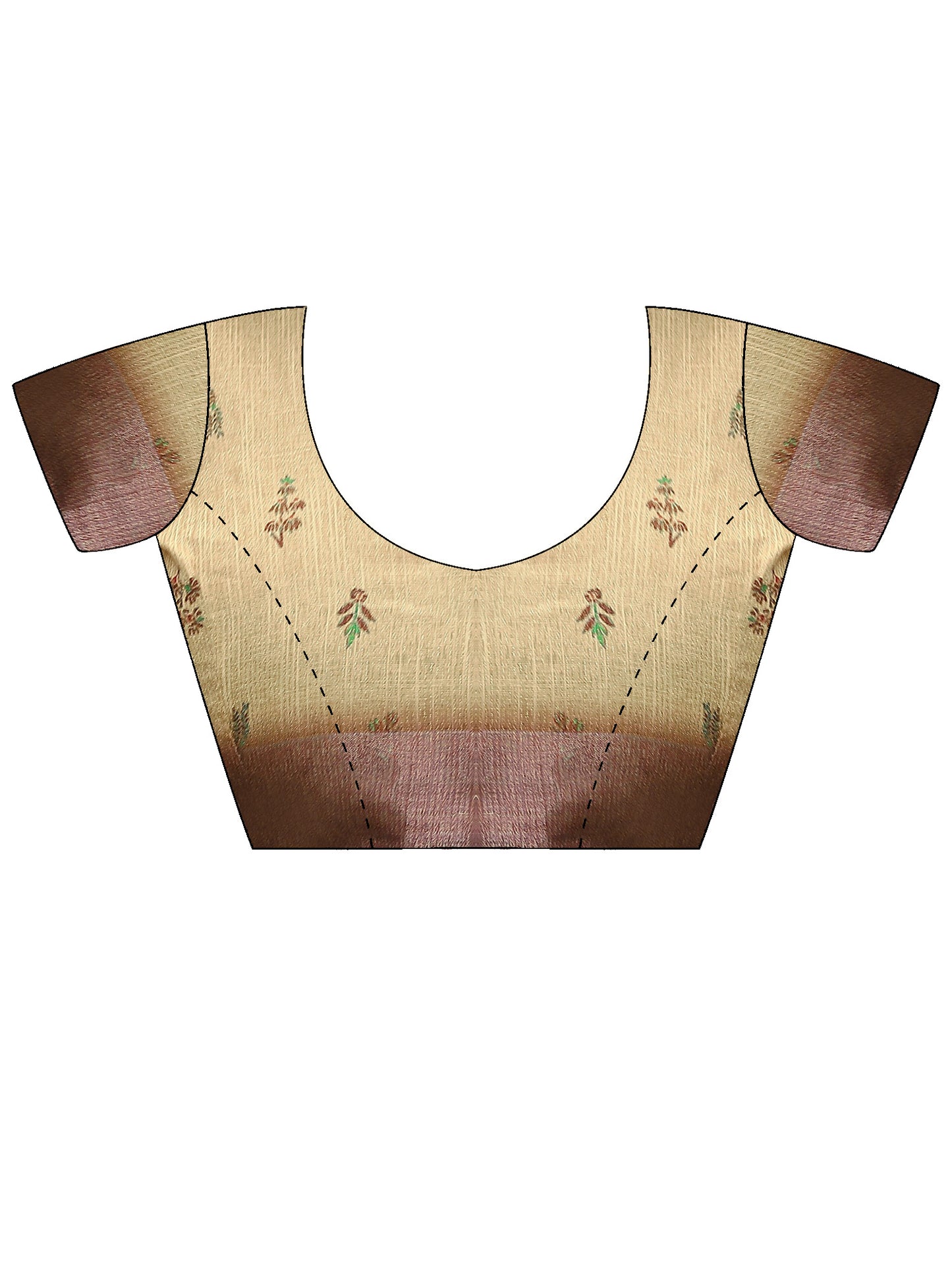 Women's Cotton Silk Coffee Brown Digital Print Designer Saree With Blouse Piece