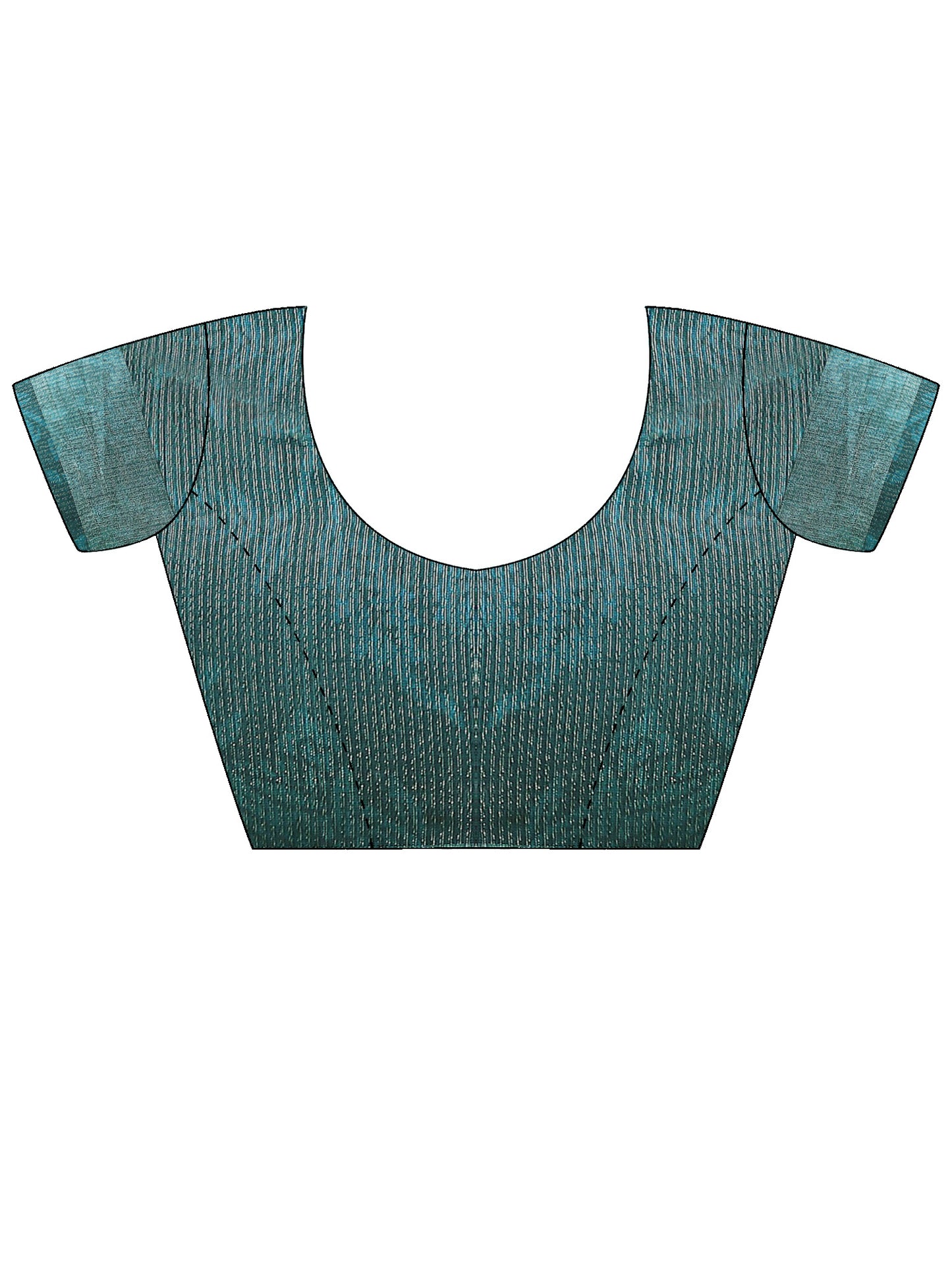 Women's Cotton Silk Sea Green Digital Print Designer Saree With Blouse Piece