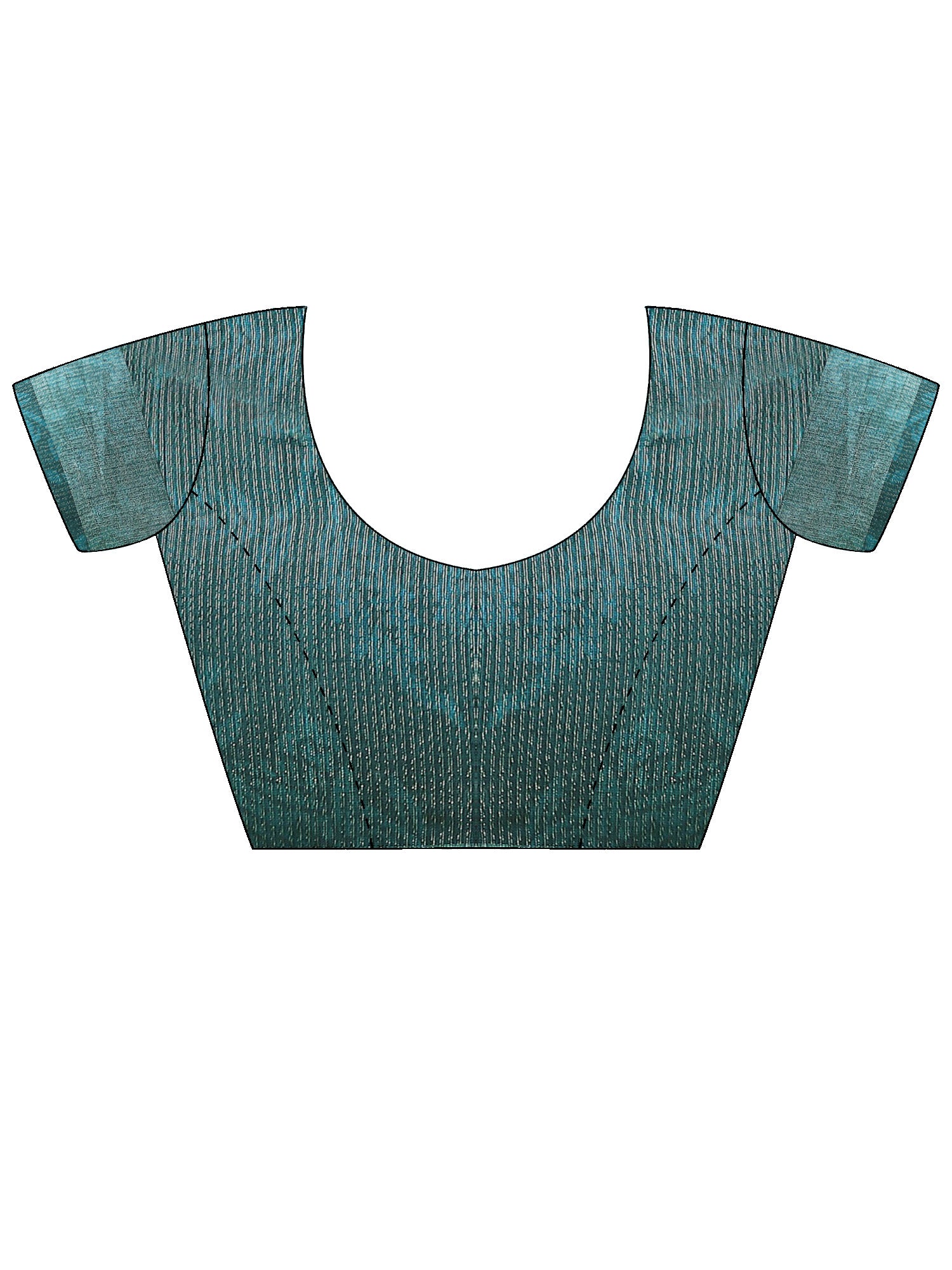 Women's Cotton Silk Sea Green Digital Print Designer Saree With Blouse Piece