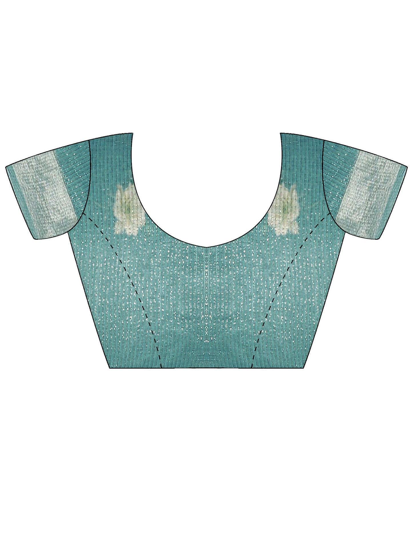 Women's Cotton Silk Light Blue Digital Print Designer Saree With Blouse Piece