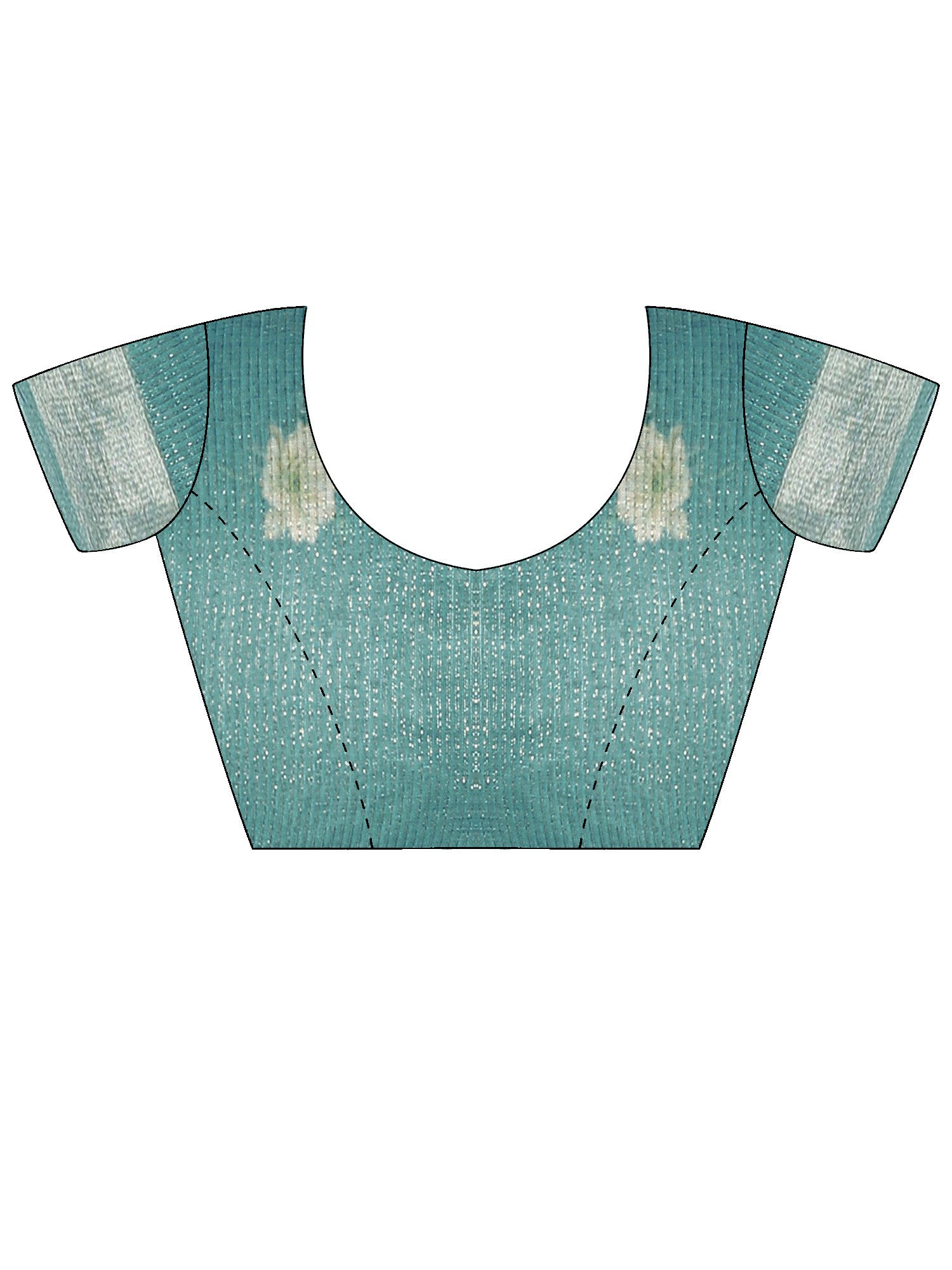 Women's Cotton Silk Light Blue Digital Print Designer Saree With Blouse Piece