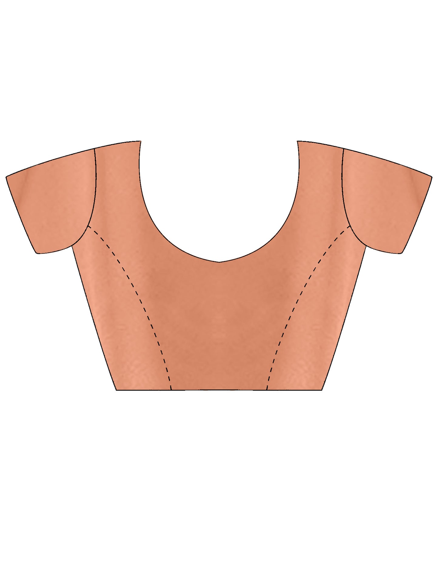 Women's Satin Peach Solid Designer Saree With Blouse Piece