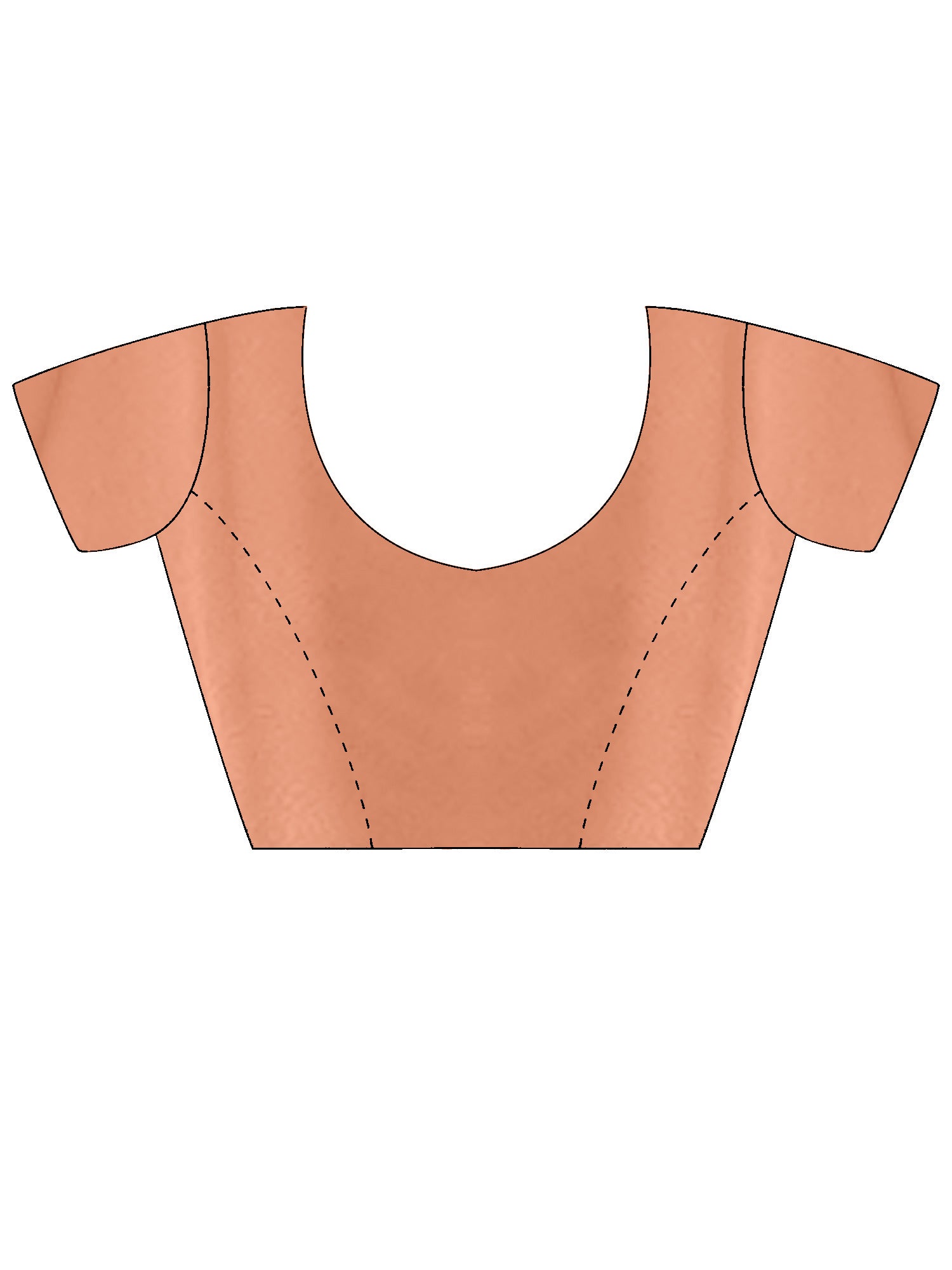 Women's Satin Peach Solid Designer Saree With Blouse Piece