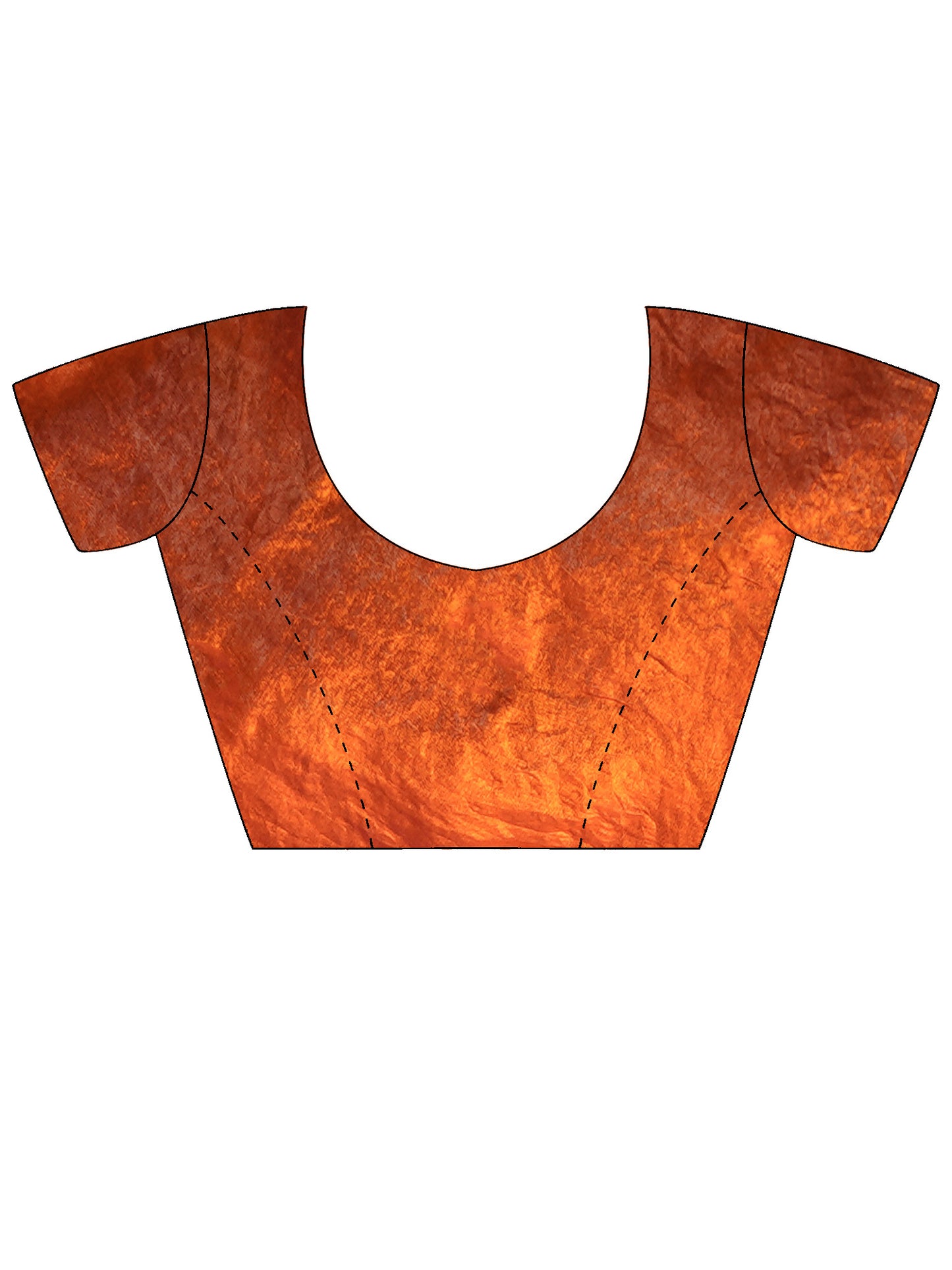 Women's Satin Orange Embellished Designer Saree With Blouse Piece