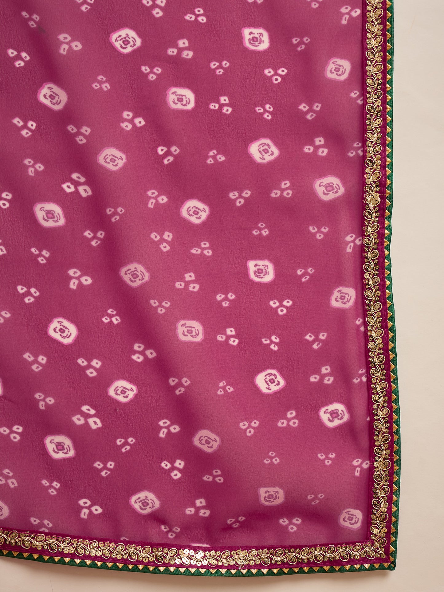 Women's Georgette Pink Printed Designer Saree With Blouse Piece