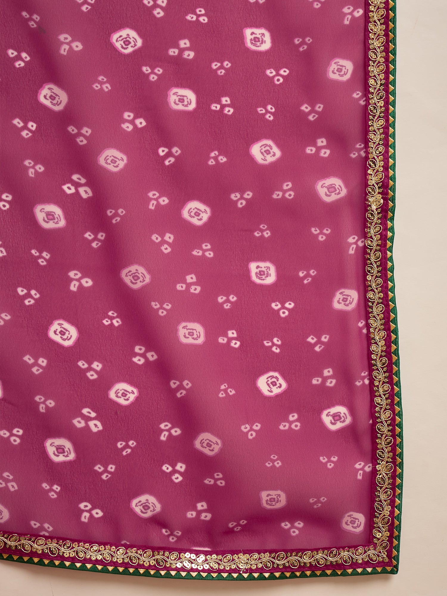 Women's Georgette Pink Printed Designer Saree With Blouse Piece