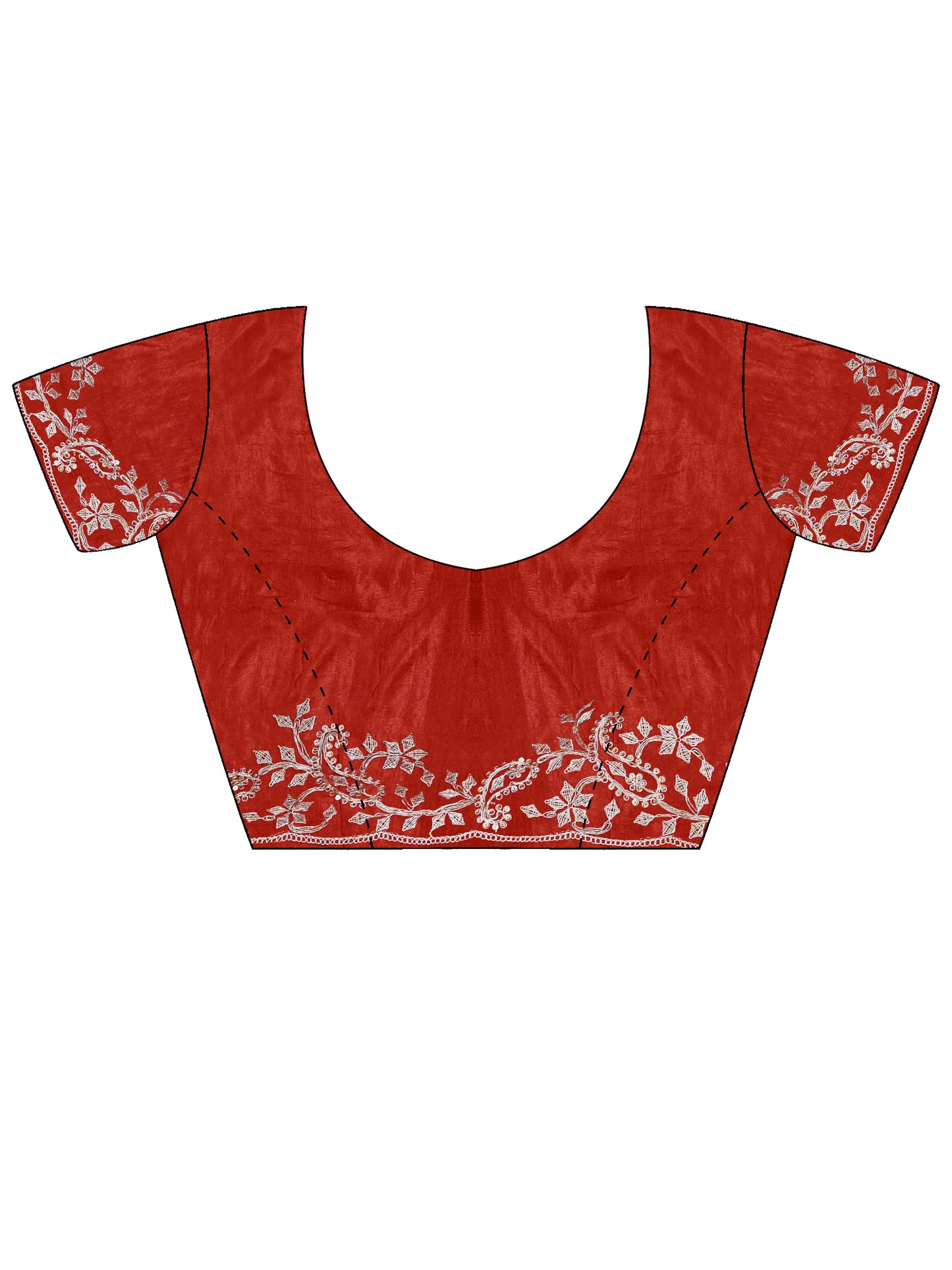 Women's Dola Silk Rust Embellished Designer Saree With Blouse Piece