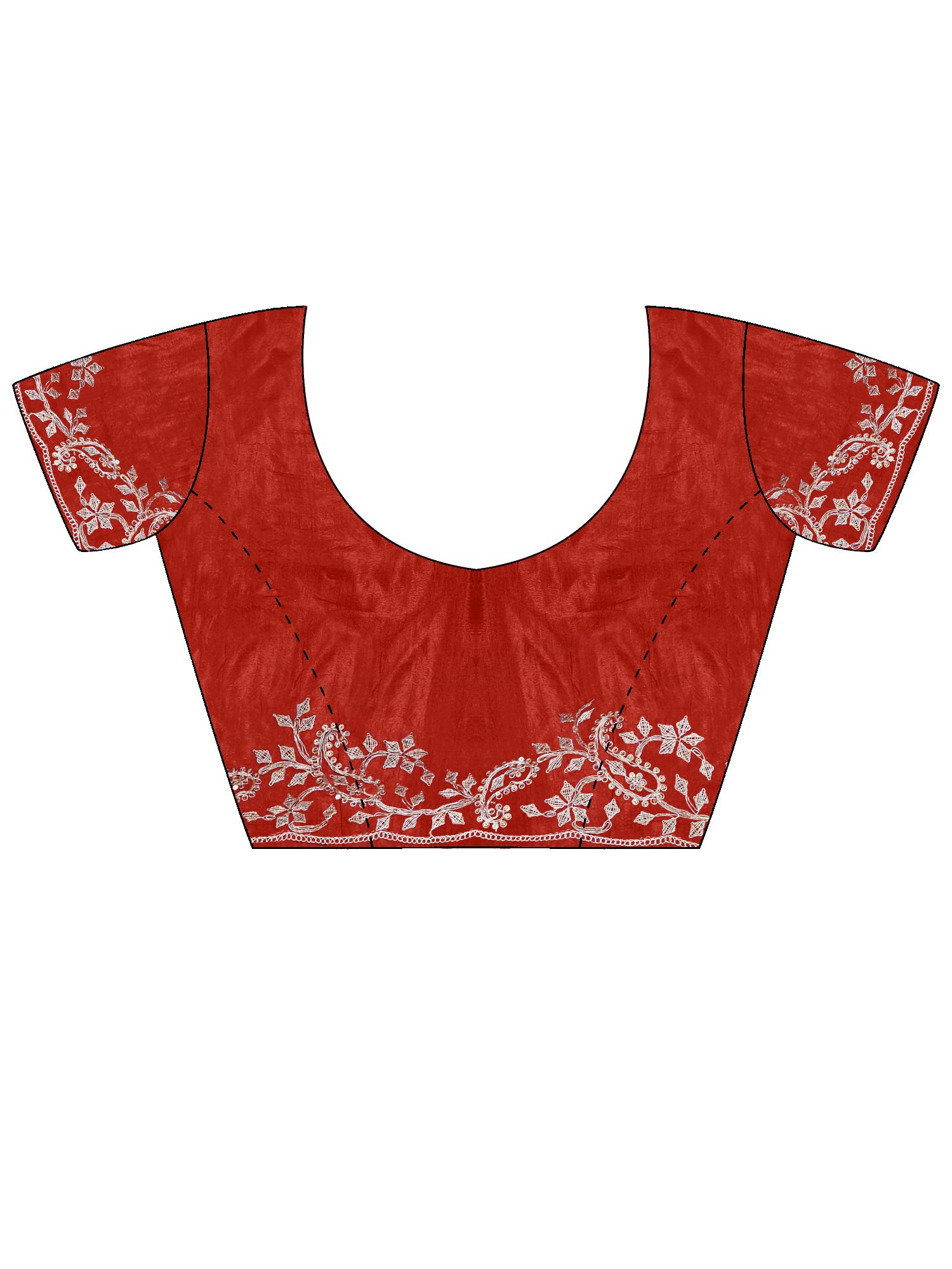 Women's Dola Silk Rust Embellished Designer Saree With Blouse Piece