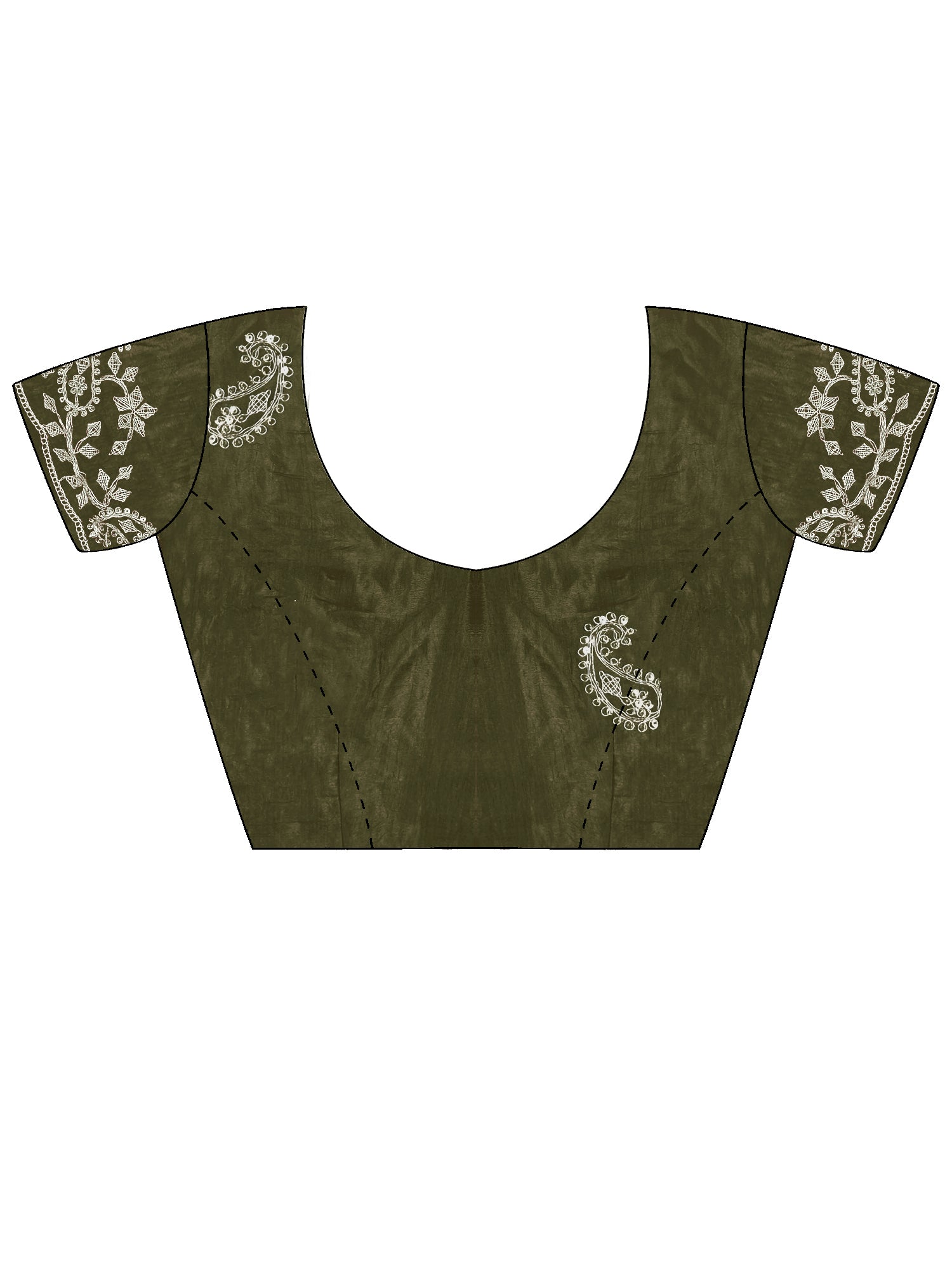 Women's Dola Silk Green Embellished Designer Saree With Blouse Piece