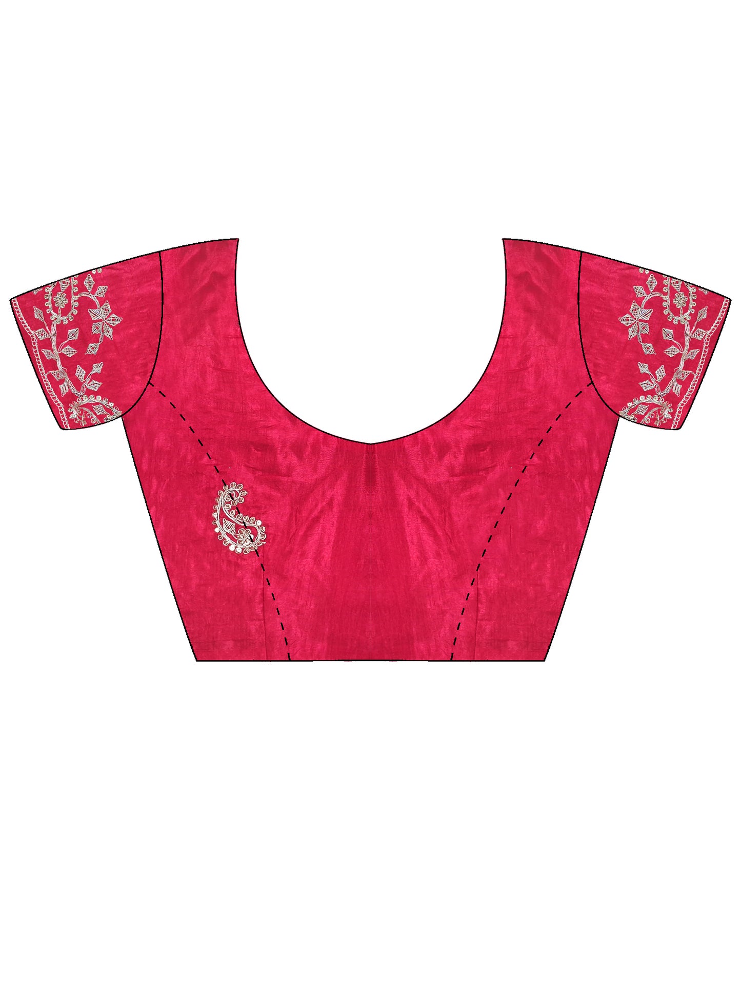 Women's Dola Silk Pink Embellished Designer Saree With Blouse Piece