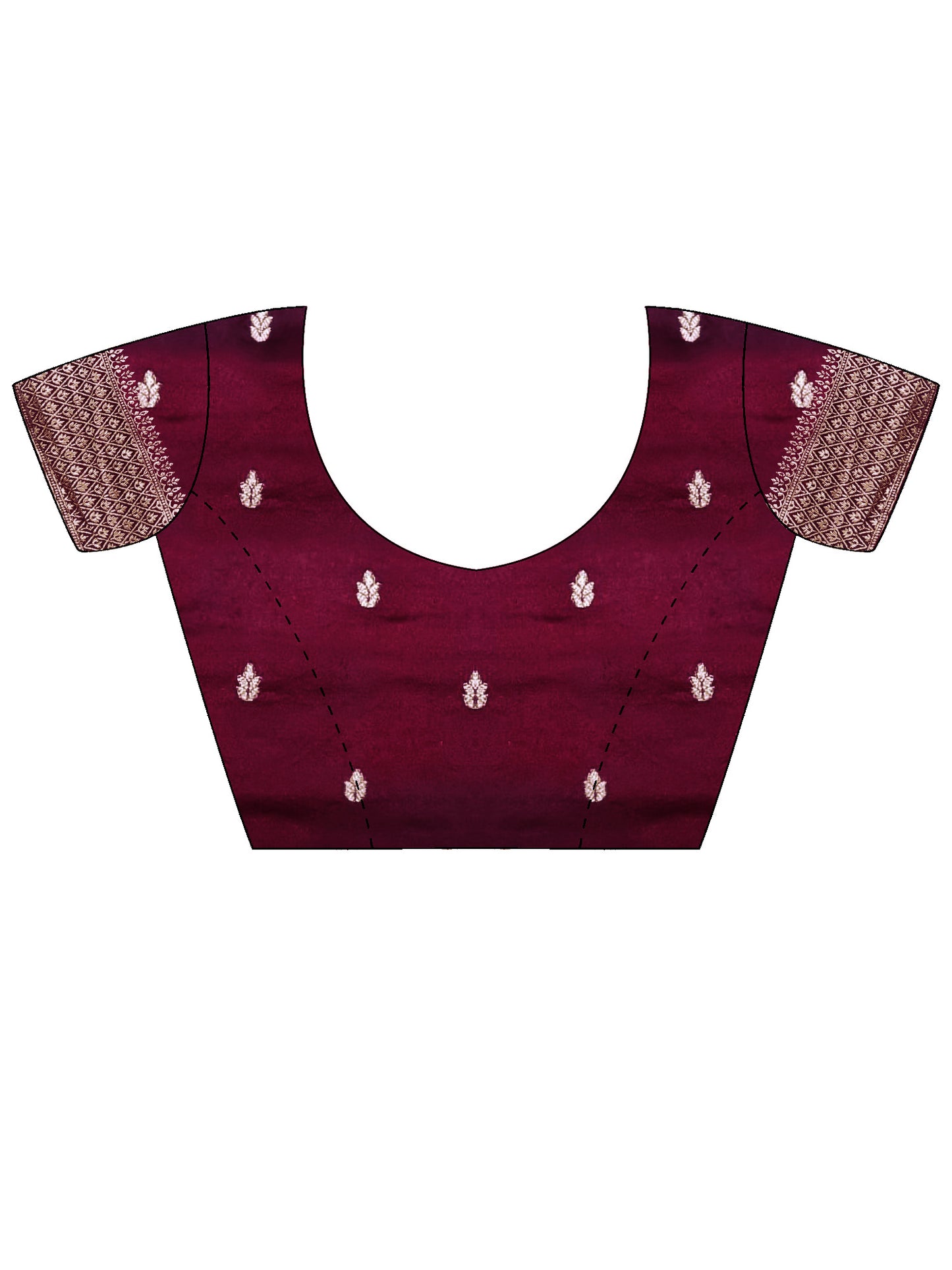 Women's Satin Silk Wine Woven Design Designer Saree With Blouse Piece