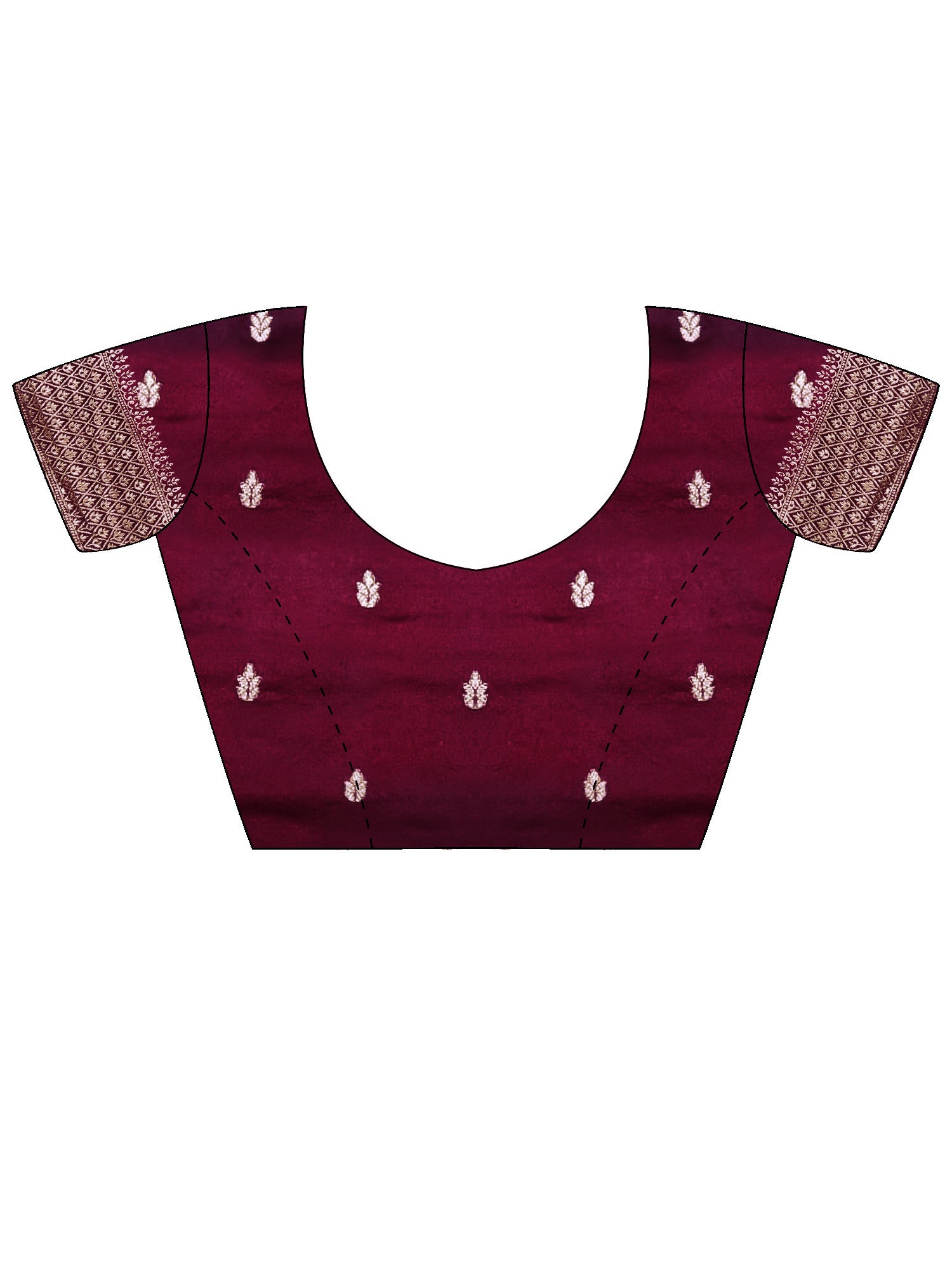 Women's Satin Silk Wine Woven Design Designer Saree With Blouse Piece