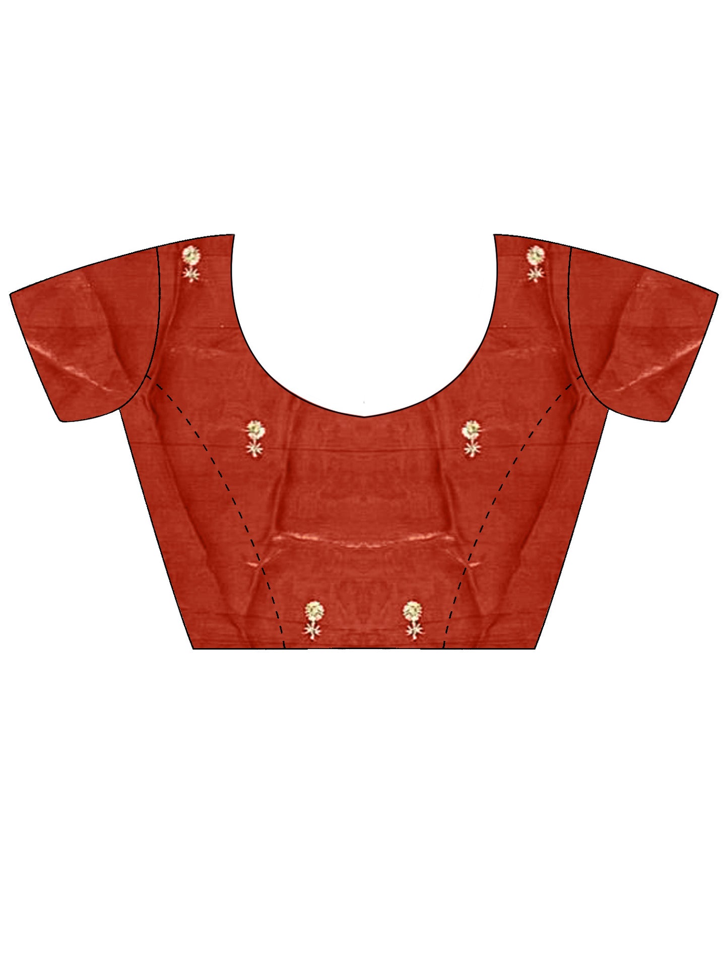 Women's Satin Orange Embellished Designer Saree With Blouse Piece