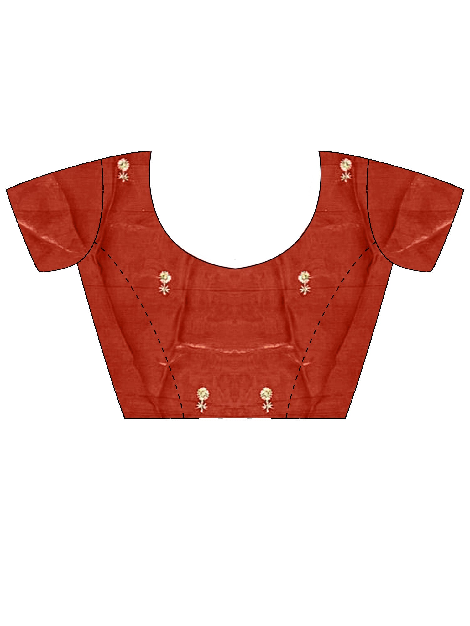 Women's Satin Orange Embellished Designer Saree With Blouse Piece
