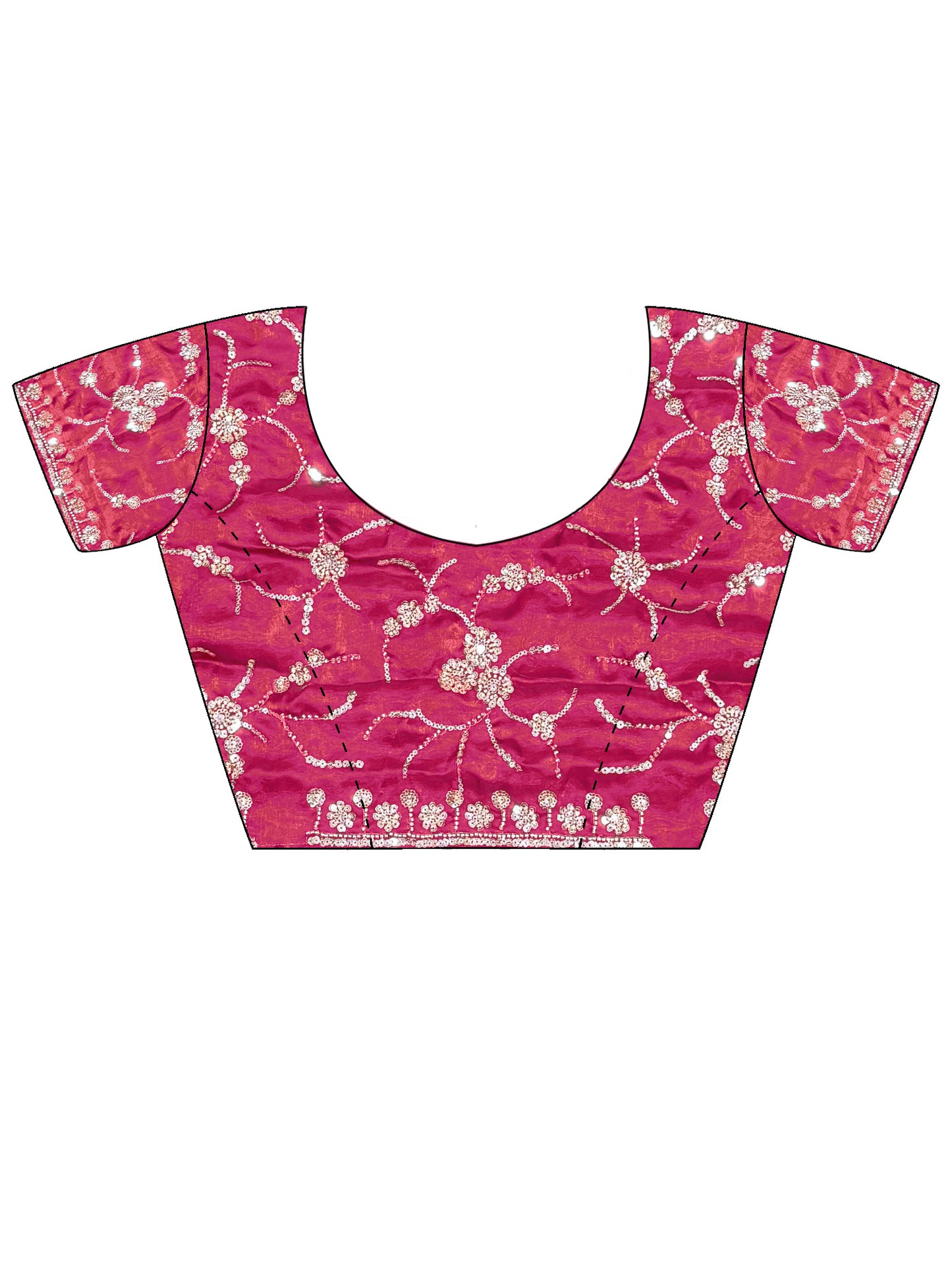 Women's Satin Pink Embellished Designer Saree With Blouse Piece