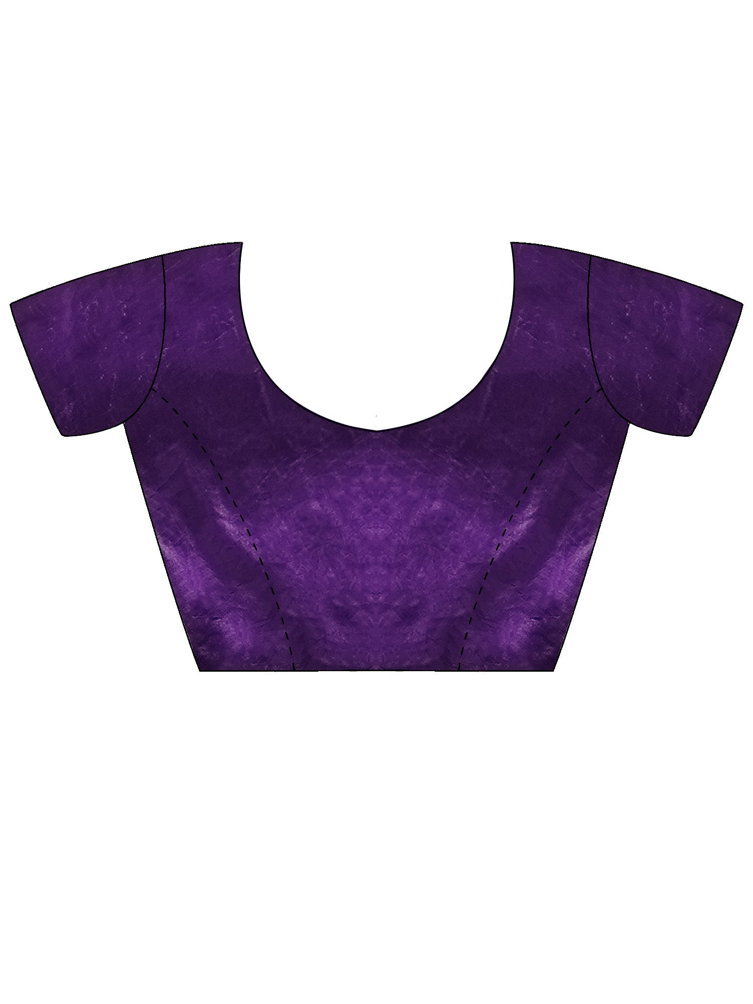 Women's Satin Purple Zari Embroidered Designer Saree With Blouse Piece