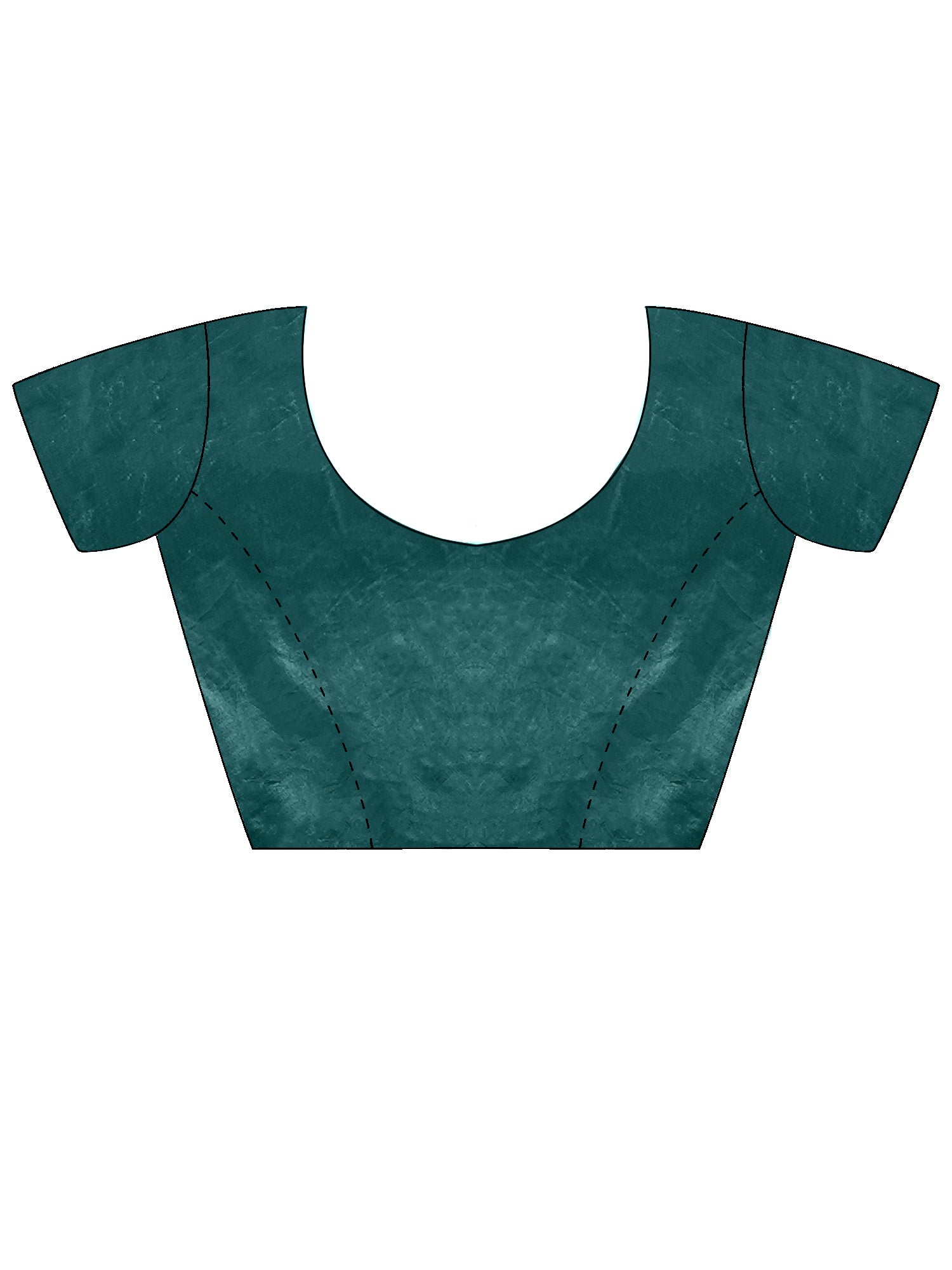 Women's Satin Teal green Zari Embroidered Designer Saree With Blouse Piece
