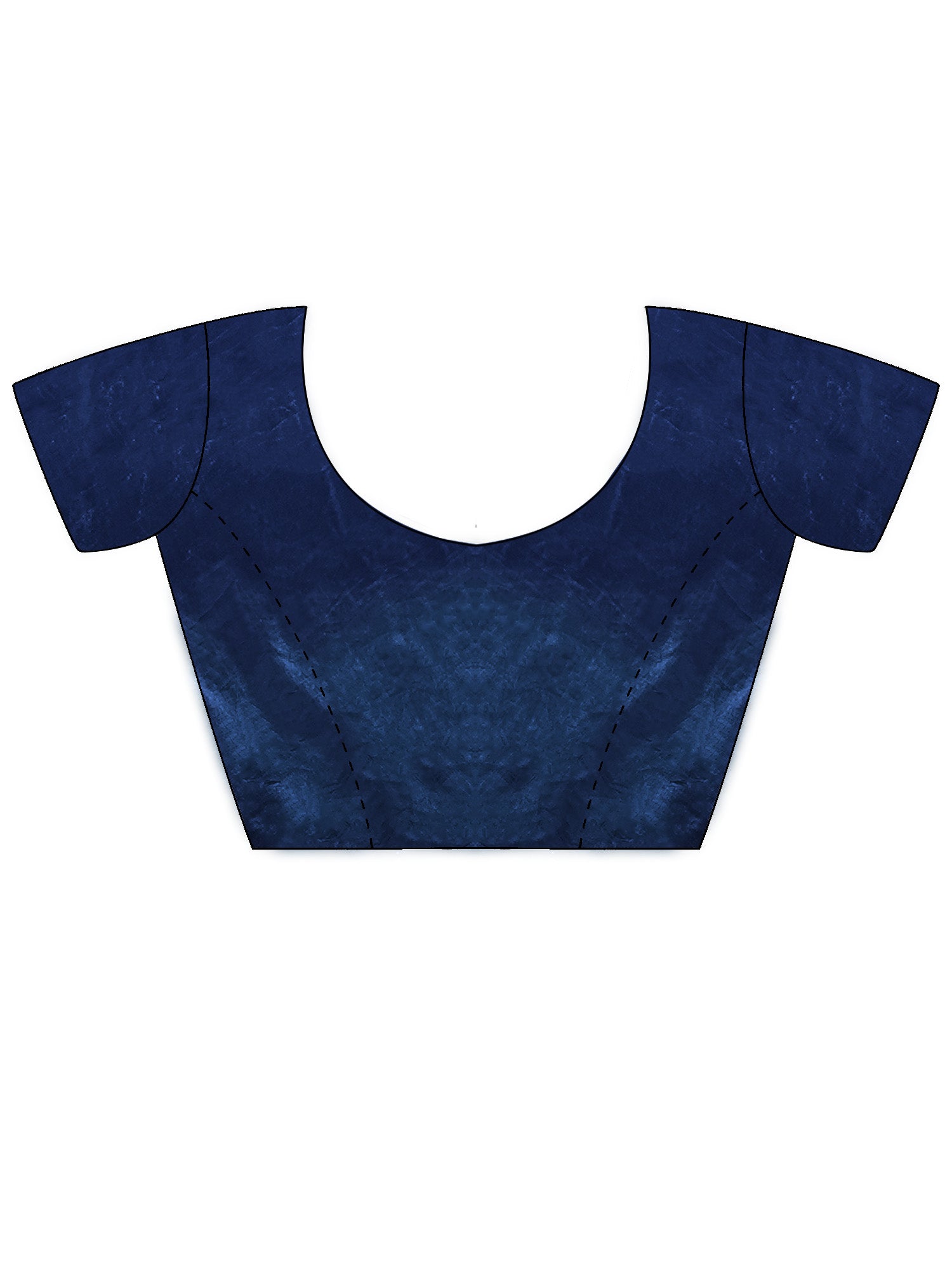 Women's Satin Blue Zari Embroidered Designer Saree With Blouse Piece