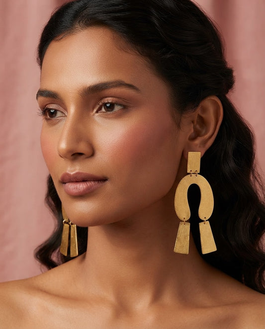 Gold-Plated Chunky Earrings