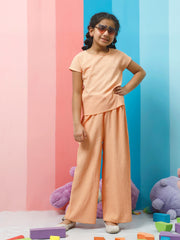 athena girl orange self design co ords set