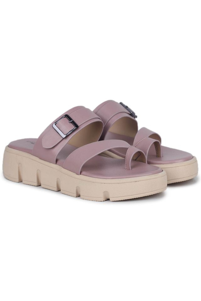 Casual Fashion Open Back Sandal 1 inch Platform Heels