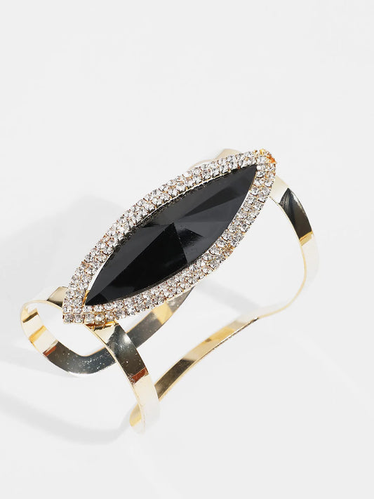SOHI - Gold Plated Designer Stone Party Bracelet For Women