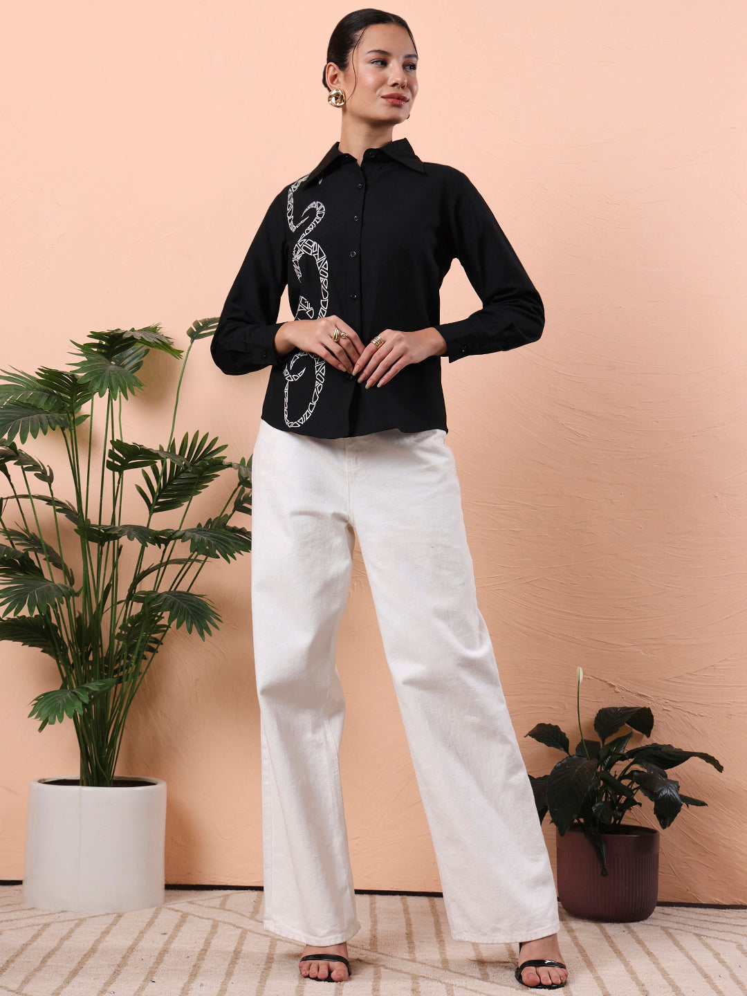 fithub party shirt with embroidered design