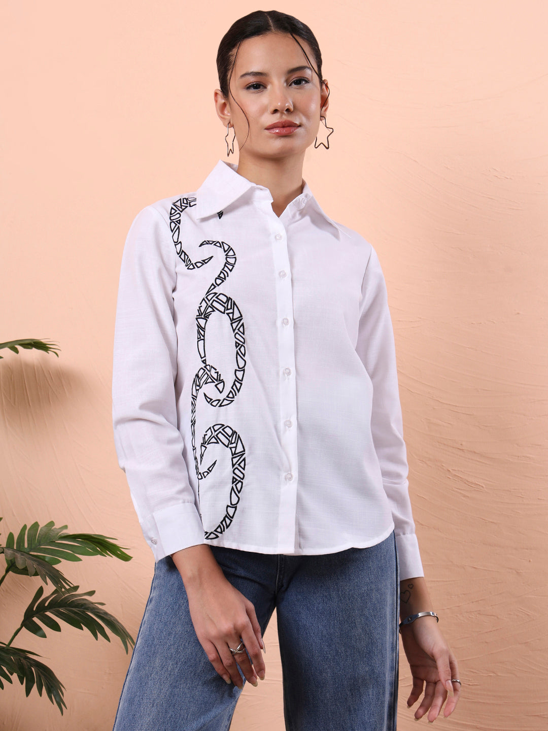 fithub party shirt with embroidered design
