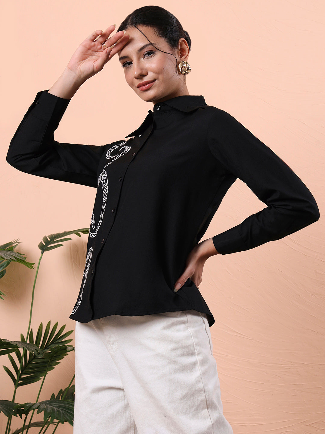 fithub party shirt with embroidered design