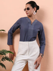 top with professional relaxed fit v neck 2