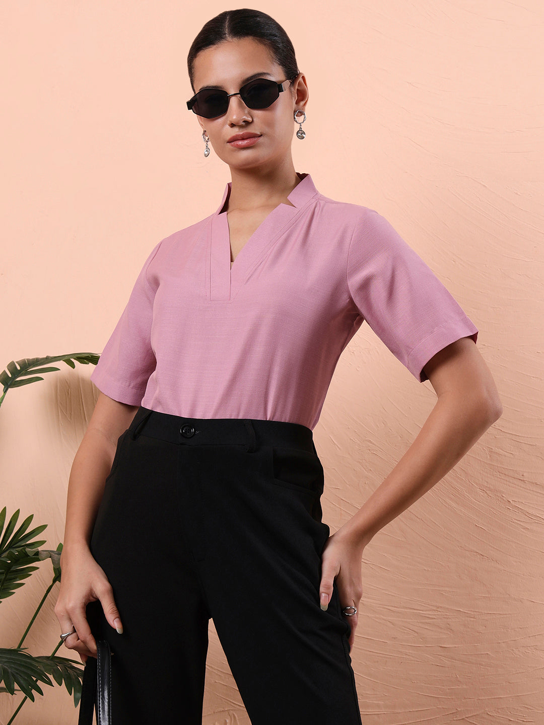 the lifestyle co olive v neck shirt style top