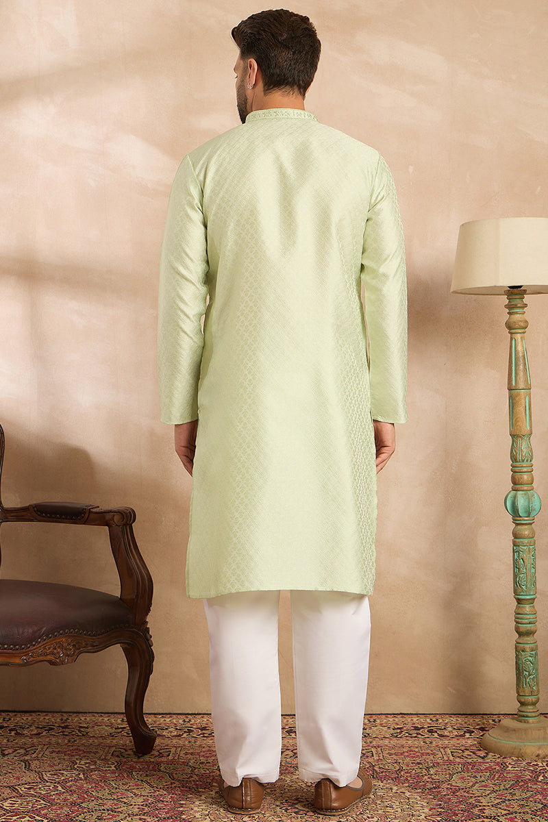 teal polyester solid embroidered straight kurta with trouser