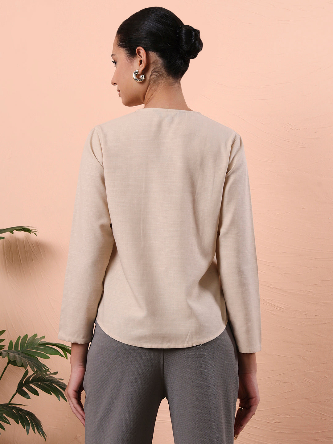 top with professional relaxed fit v neck 2