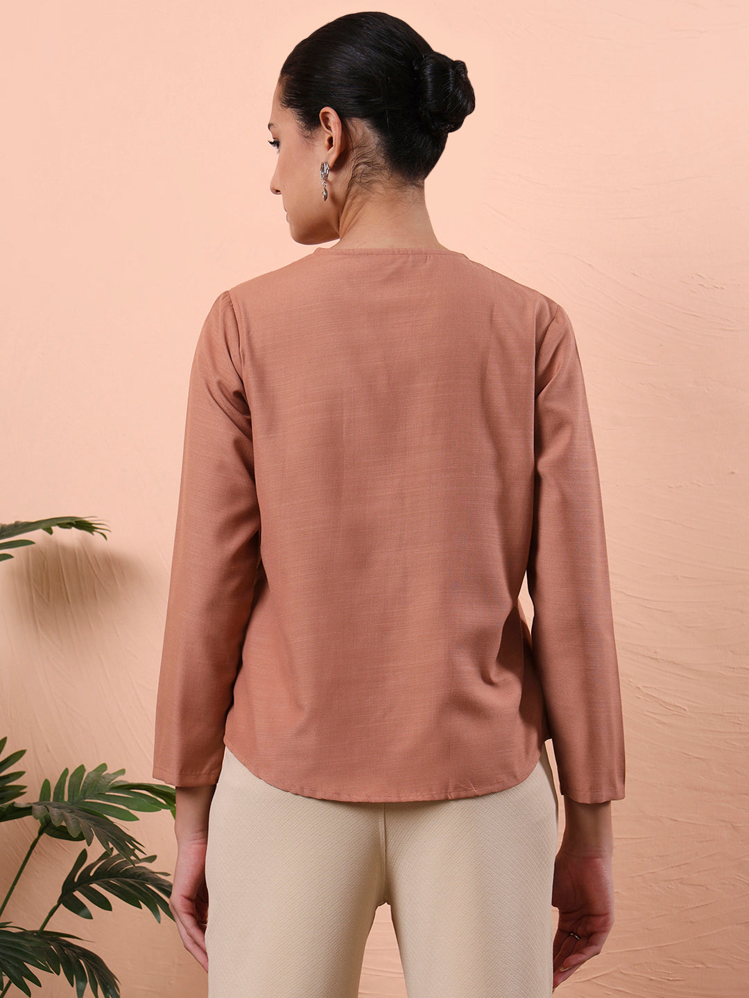 top with professional relaxed fit v neck 2