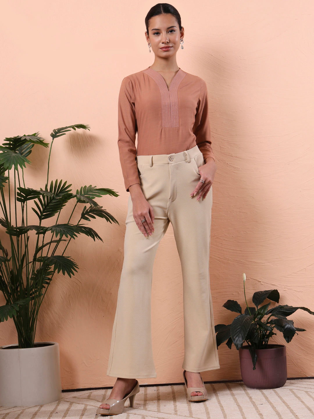 top with professional relaxed fit v neck 2