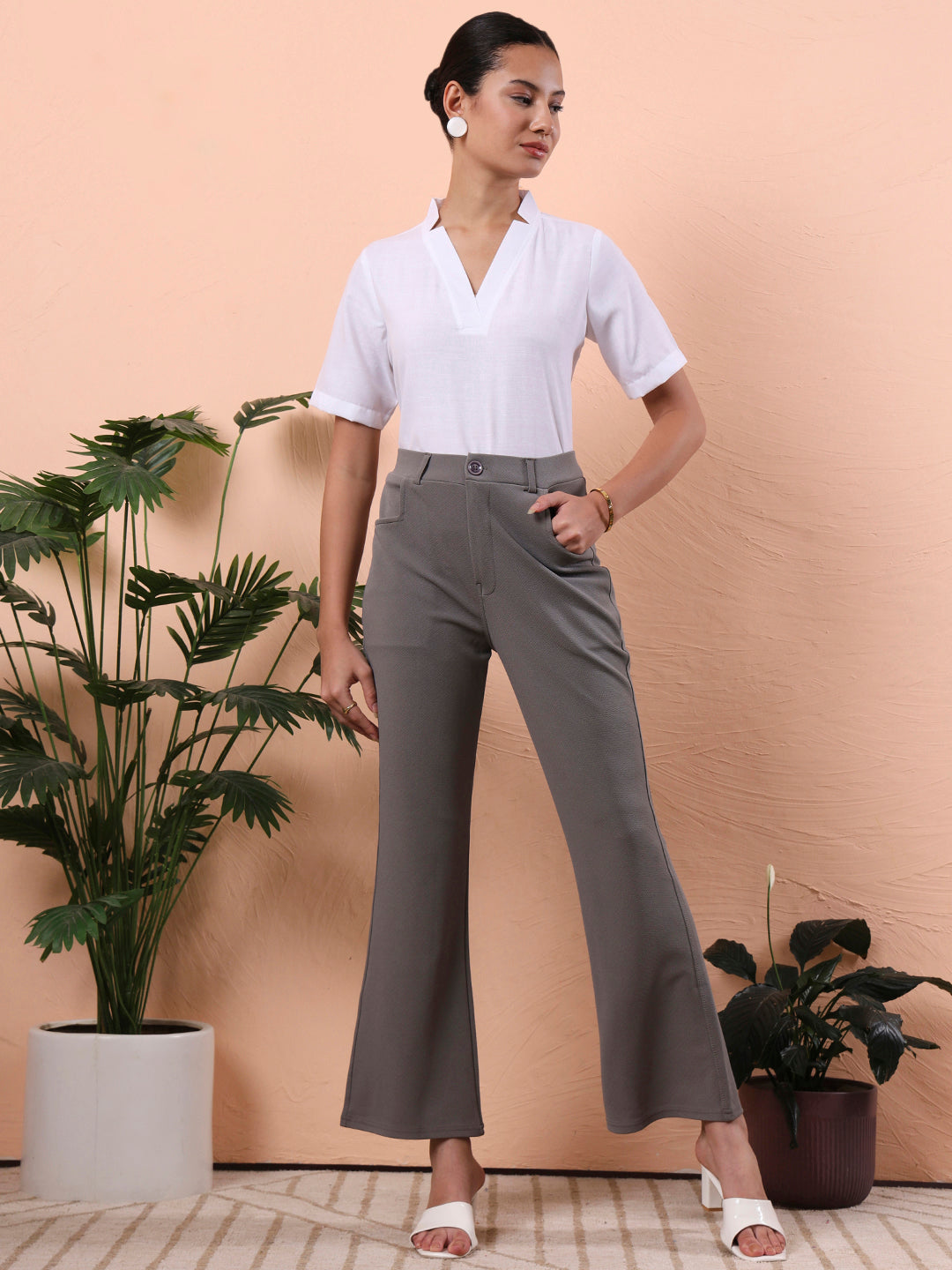 the lifestyle co olive v neck shirt style top