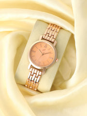 Gold Dial Watch for Women | Classic Bracelet Watch for Office & Formal