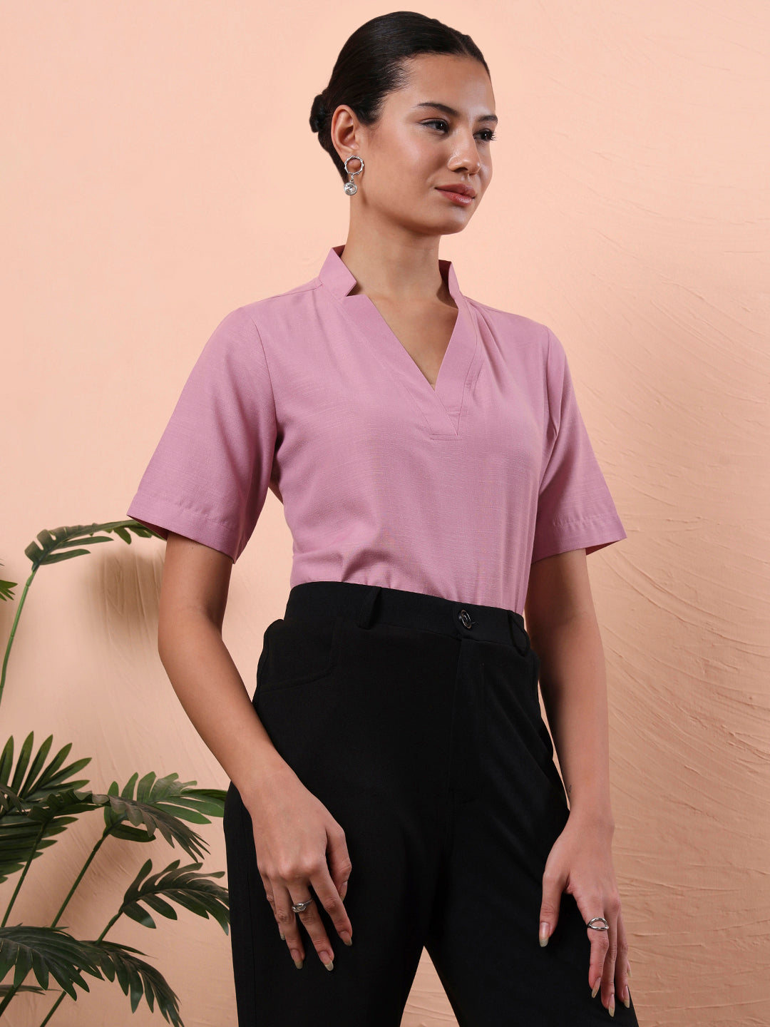 the lifestyle co olive v neck shirt style top