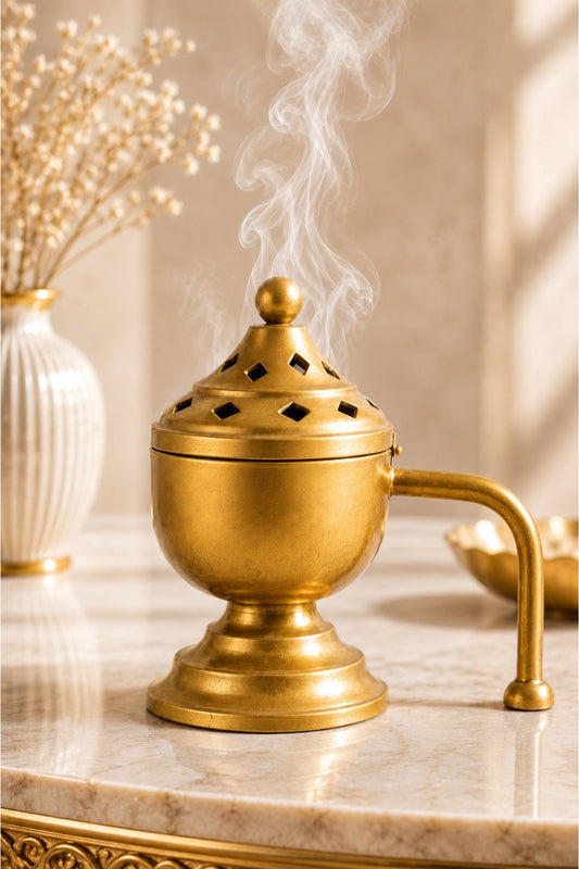 metal dhoop dani with lid for pooja loban sambrani burning covered incense burner for home temple havan meditation traditional vastu decor festive gift item copy