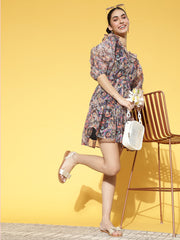 athena yellow ruffle organza dress