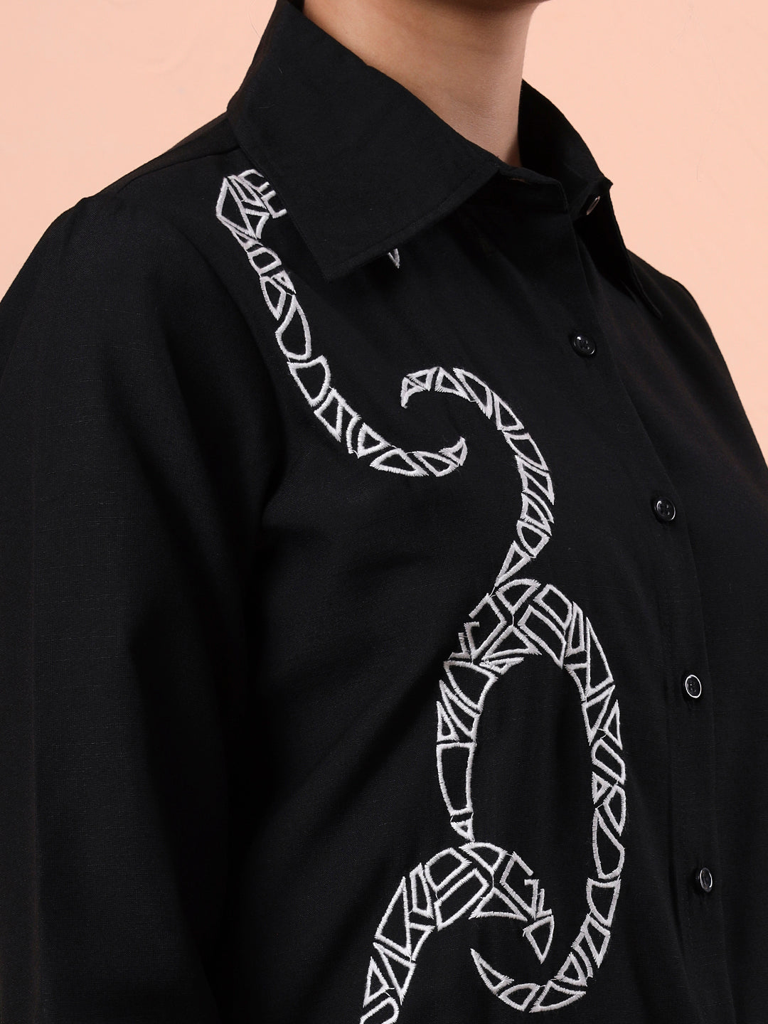 fithub party shirt with embroidered design