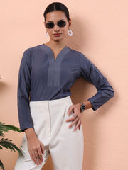 top with professional relaxed fit v neck 2