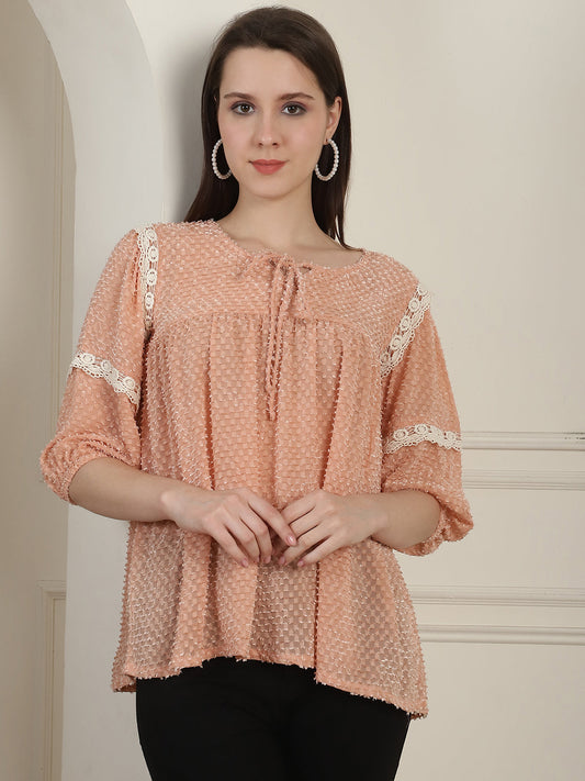 Green Peplum Womens Top
