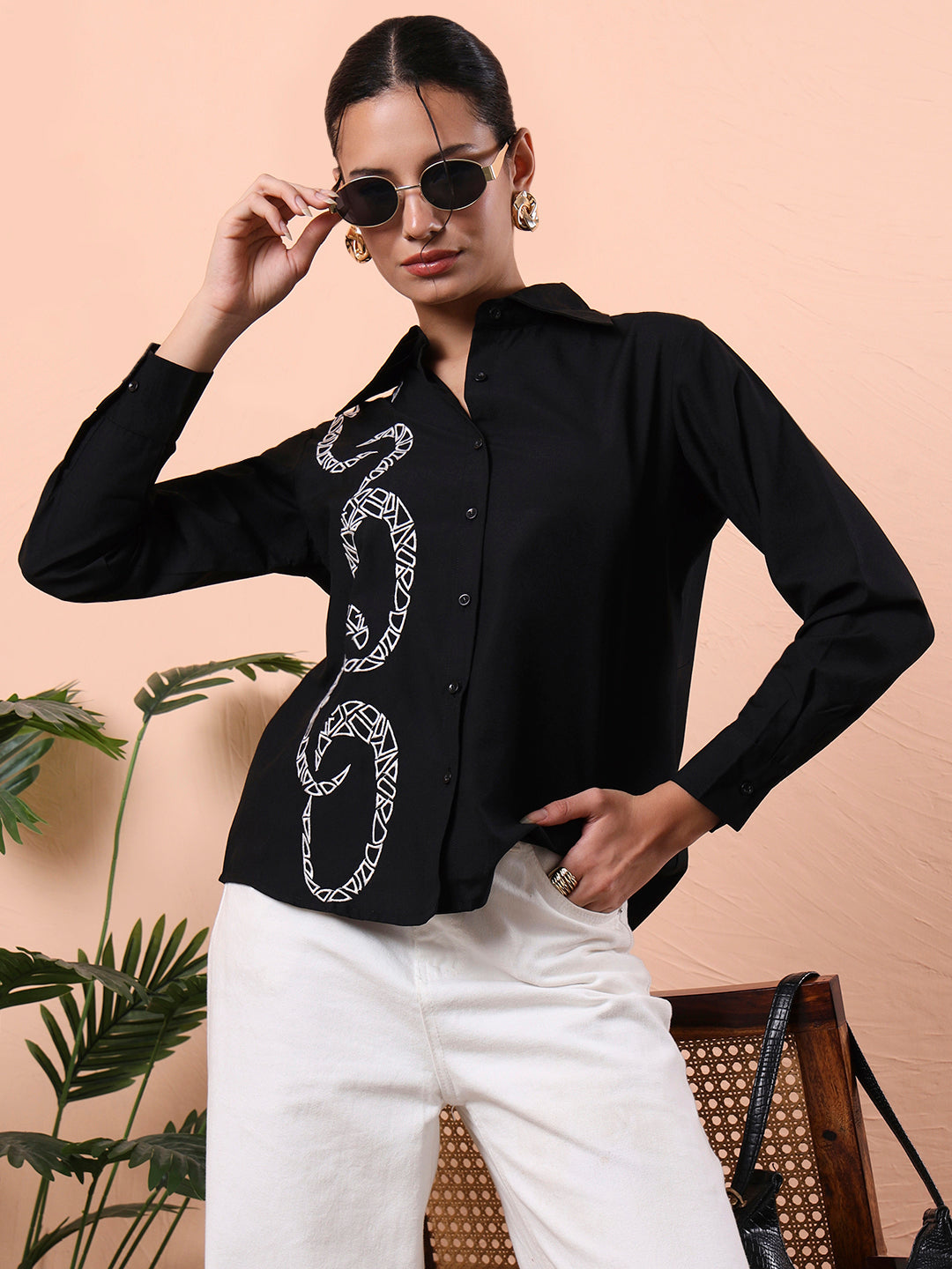 fithub party shirt with embroidered design