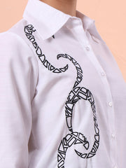 fithub party shirt with embroidered design