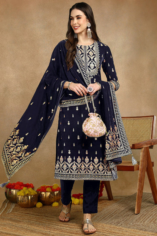 navy-blue-velvet-ethnic-motifs-printed-straight-suit-set-pkskd2771
