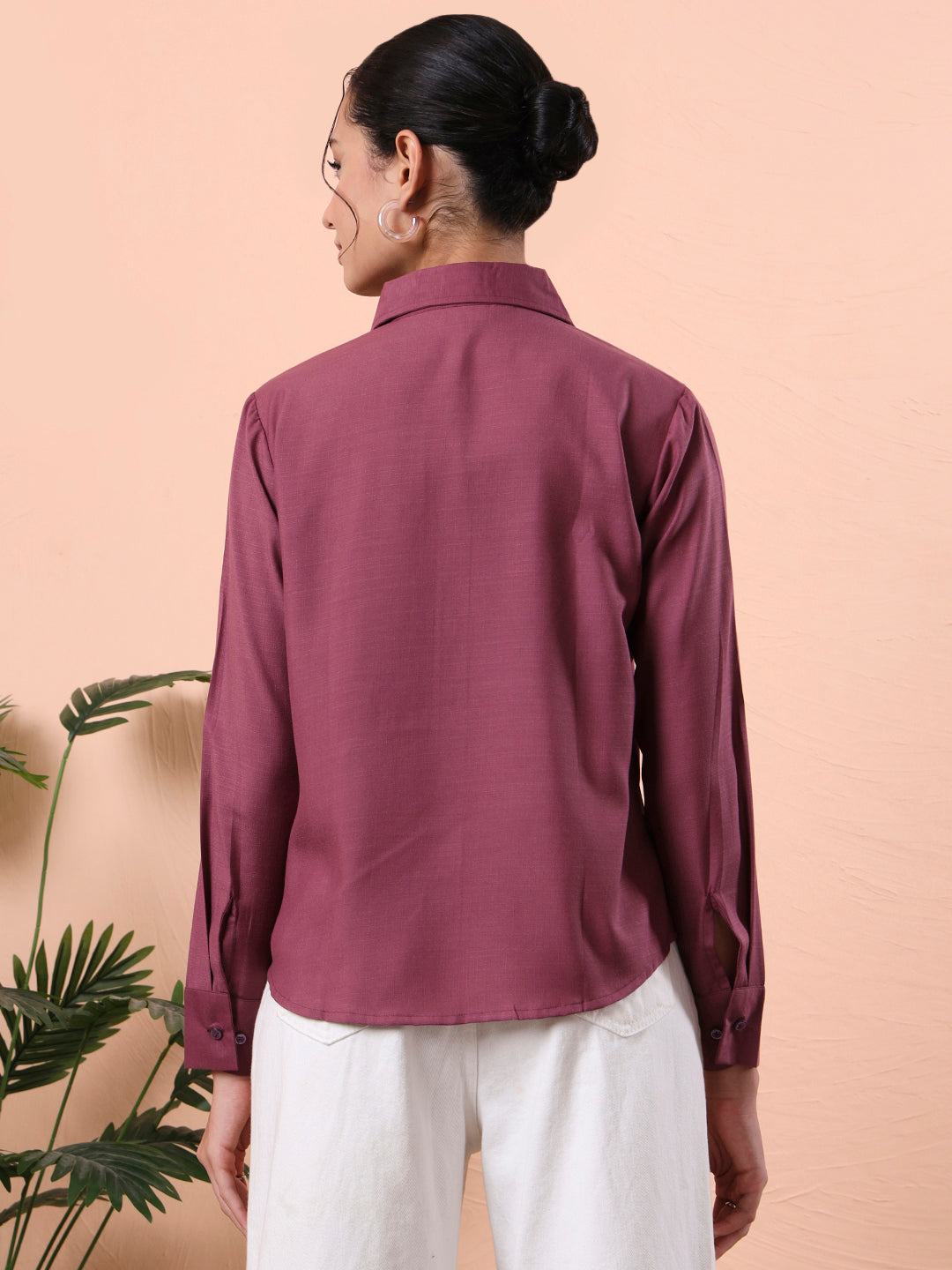 trendy embroidered long sleeve shirt